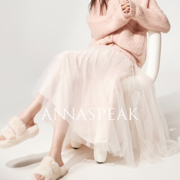 Anna Speak Heavy Craft Cloud-Inspired Romantic Elegant Tulip Patchwork Skirt - Picture 2 of 8